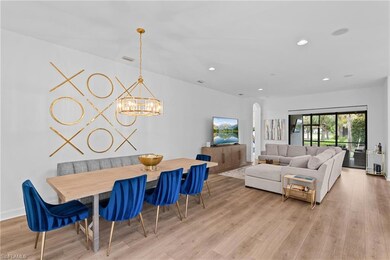 Dining space with visible vents, light wood-style 
