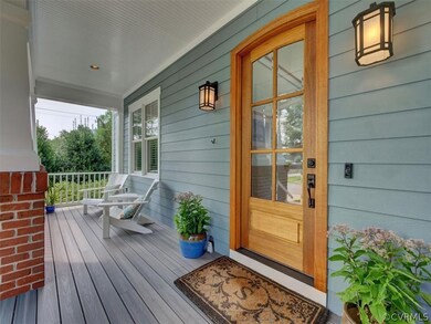 Wide Front Porch with Craftsman Columns and Beauti