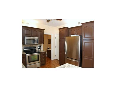 Dual pantries provide ample storage for this kitch