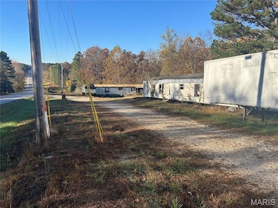View of yard with dirt driveway
