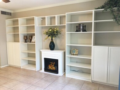 Wall of shelves