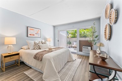 Primary bedroom opens out to the private courtyard