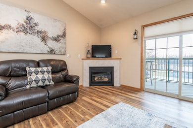 Cozy gas fireplace