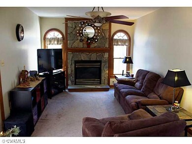 Den/Family/Great Room - Beautiful stone gas firepl