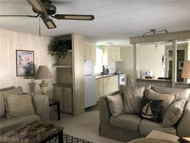 Main living area and kitchen