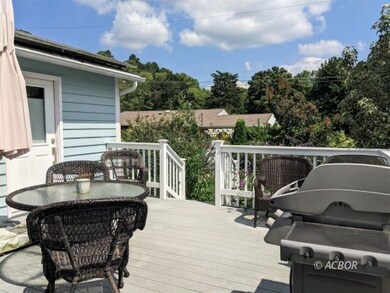 View from deck to backyard