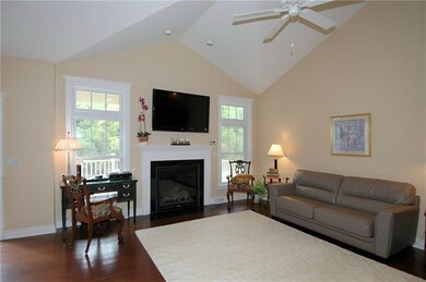 Great Room - Vaulted, cathedral ceiling, gas log f