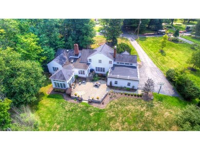 Aerial view of the house