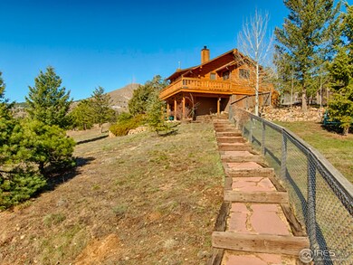Steps to the log cabin