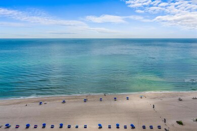 the beach below the balcony