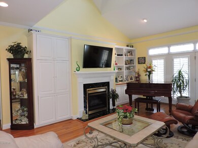 7 Living room with fireplace and built i