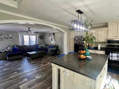 open kitchen into living room