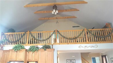 Loft area - Beams used were made from trees on the