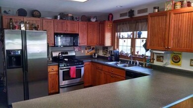 This modern kitchen with breakfast...