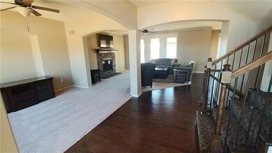 Dining and great room from the entry