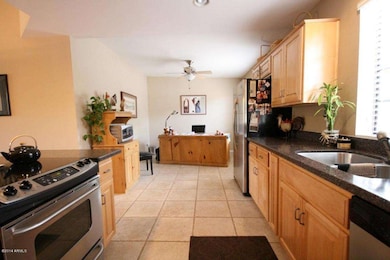 Kitchen nook used as office