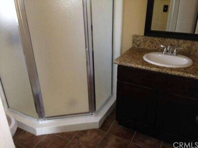 Master bathroom shower and cabinet sink