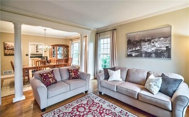 Another view of the family room showcases the open