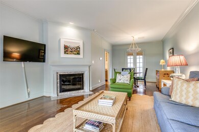 Gleaming hardwoods, FP with gas logs. Leading into