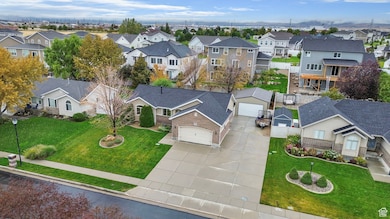 Aerial view of residential area