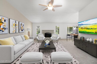 Virtually Staged Family Room