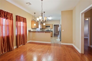 Dining room with lots of natural lighting