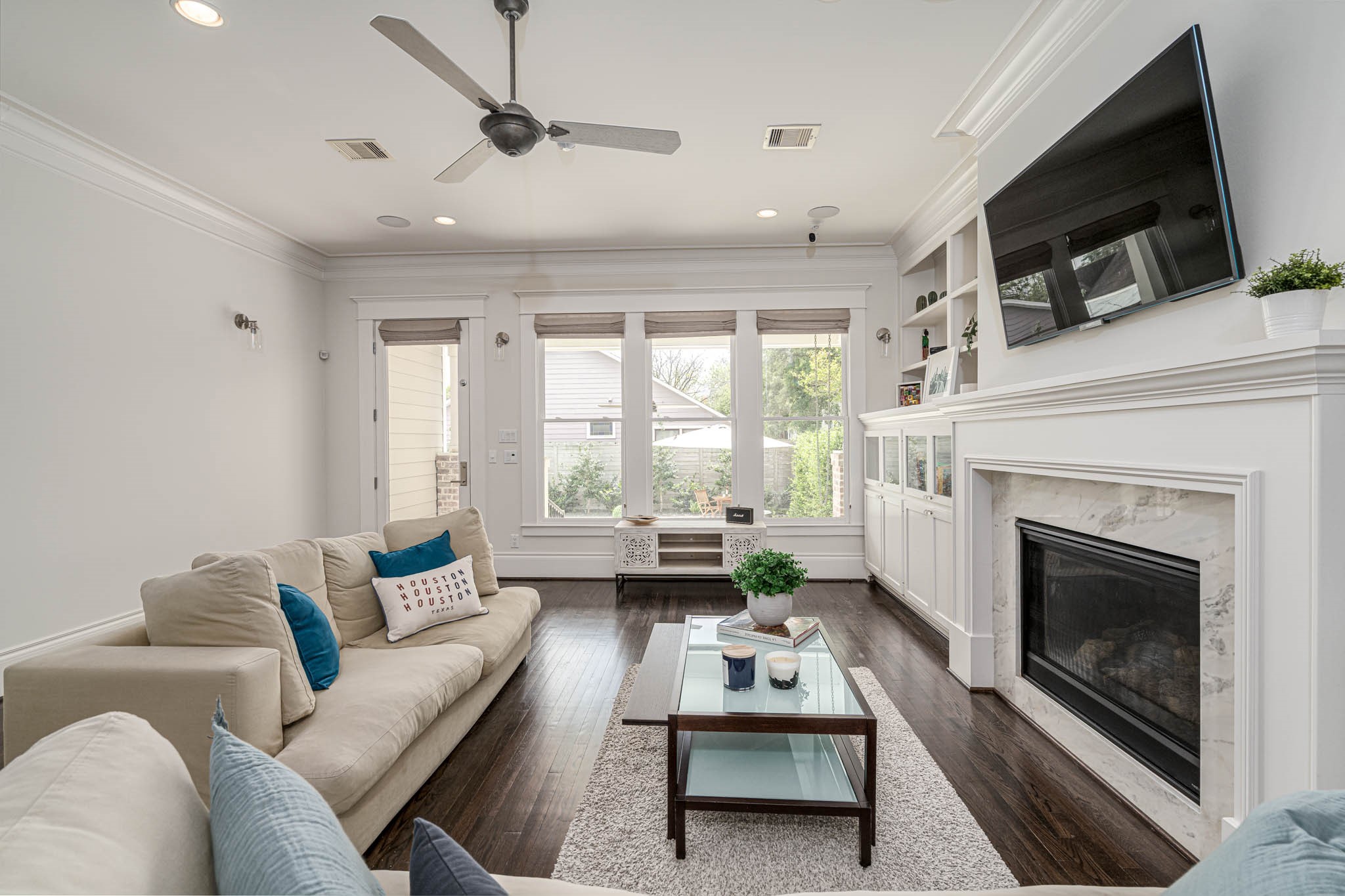 Lots of natural light and overlooking backyard and