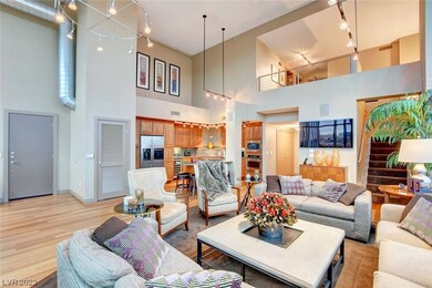 Living area open to kitchen.