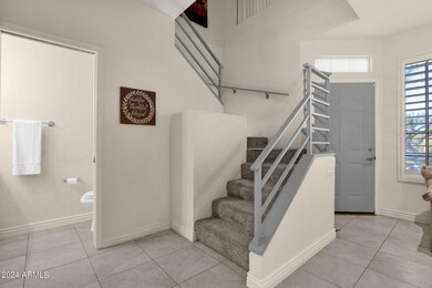 Stairs and Powder Room