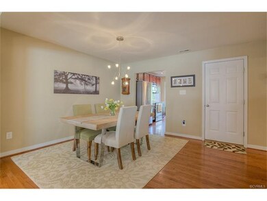 Wood flooring throughout first floor.