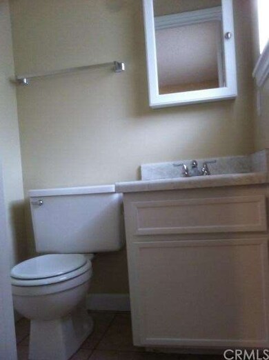 Fresh paint and new tile floors in the bathroom