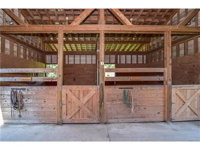 Barn Interior - Two 12' x 12' stalls with rubber m