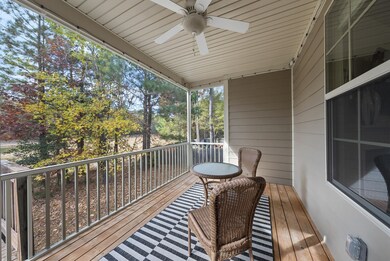 Great screened porch with ceiling fan