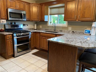 Updated Kitchen with granite countertops, island s