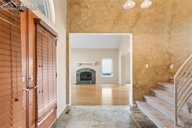 Foyer entrance featuring light wood-type flooring 