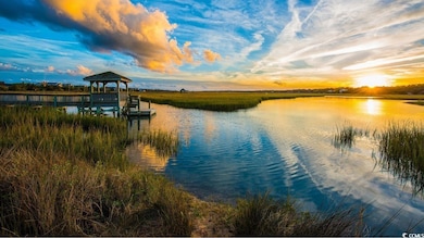 Water view with a boat dock