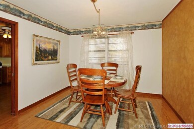 The formal dining room is open to the living room.