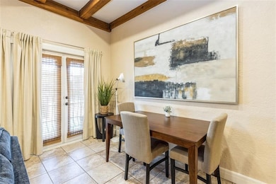 Dining Room with chnadolear 