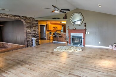 Living open to den and kitchen, dininig