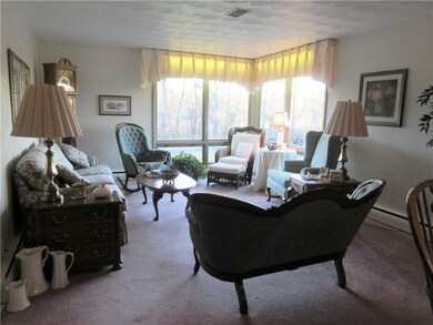 Living room has lots of natural light from the lar