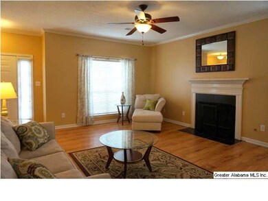 This view of the family room is from the hallway l