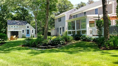 Rear of house with water feature