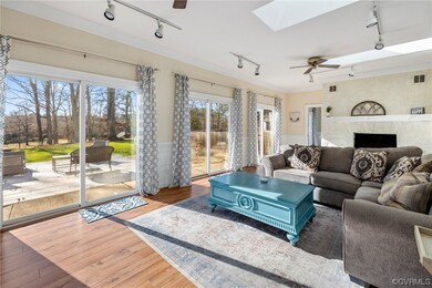 Living room featuring dark hardwood / wood-style f