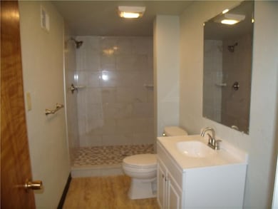 Great full bath downstairs.  Ideal for guests!