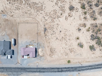 Aerial view of a desert landscape