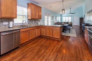Kitchen with lots of cabinets - also pretty ceilin