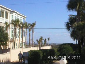 view across street to ocean