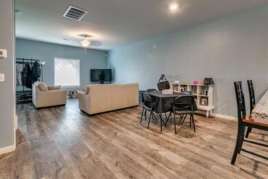 Open concept dining and living area