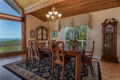 View of dining area and deck access