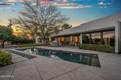 Backyard & Pool at Sunset